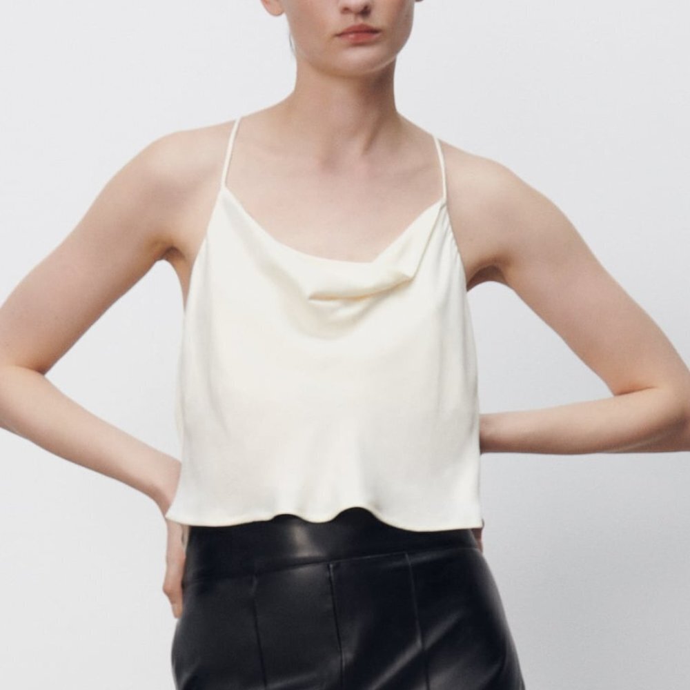 ZARA SATIN CAMISOLE TOP SIZE S